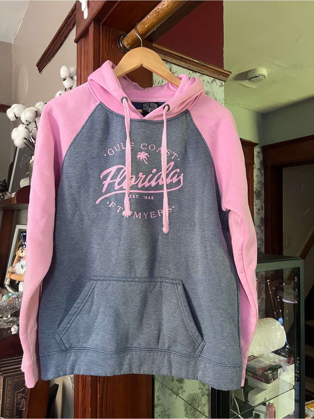 Pink & Gray Florida Hoodie Sweatshirt